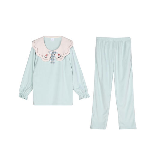 都市丽人生活家居女士海岛绒套装海岛绒厚家居服长袖睡衣LH22H4 商品图3