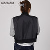 oldcolour2021秋商场同款垫肩气场拉链开衫休闲夹克外套N32041218 商品缩略图3
