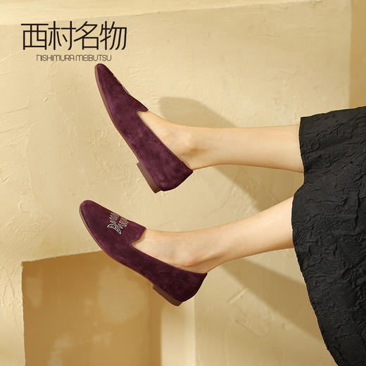 西村名物2021秋季新款玩趣系列低跟乐福鞋时尚百搭舒适单鞋X21CE34731 商品图0