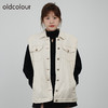oldcolour2021秋商场同款设计感气质无袖水洗牛仔马夹女N32032212 商品缩略图1
