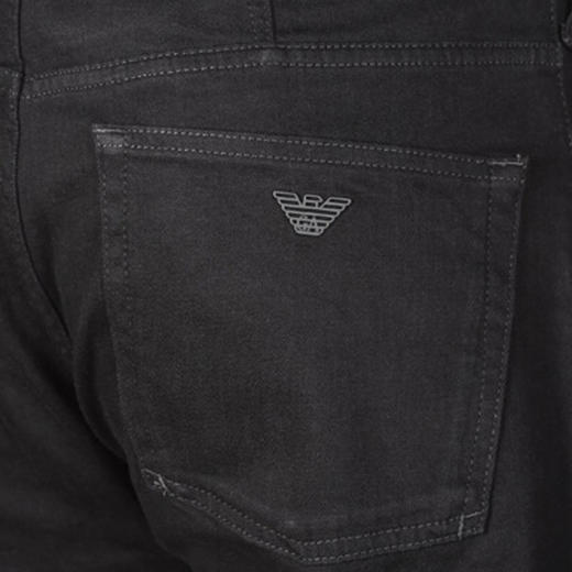 EMPORIO ARMANI 阿玛尼 男士棉质徽标贴花休闲牛仔裤 黑色 8N1J21 1G0IZ 0005 商品图2