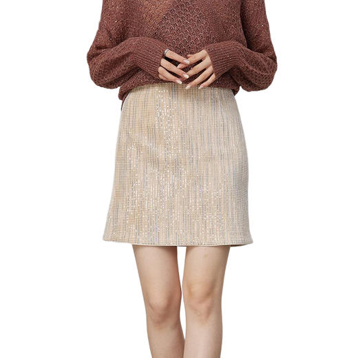 oldcolour秋商场同款高腰显瘦气质包臀半身裙N32061264 商品图4