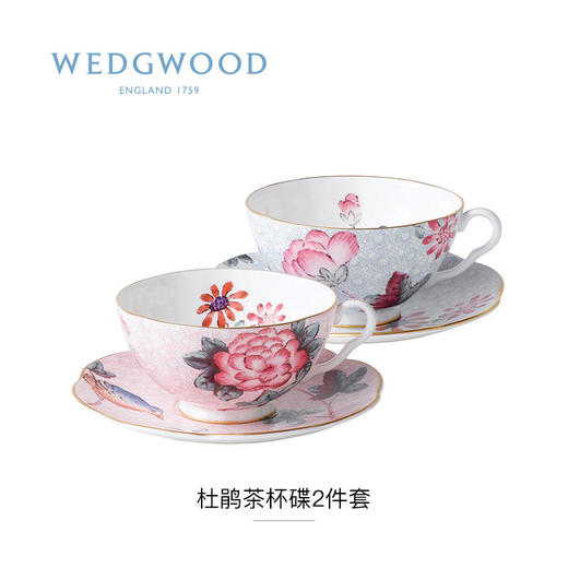 【WEDGWOOD】威基伍德杜鹃骨瓷杯碟2件套茶杯下午茶杯碟欧式咖啡杯茶具 商品图1