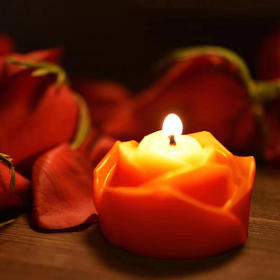 玫瑰花生日蜡烛