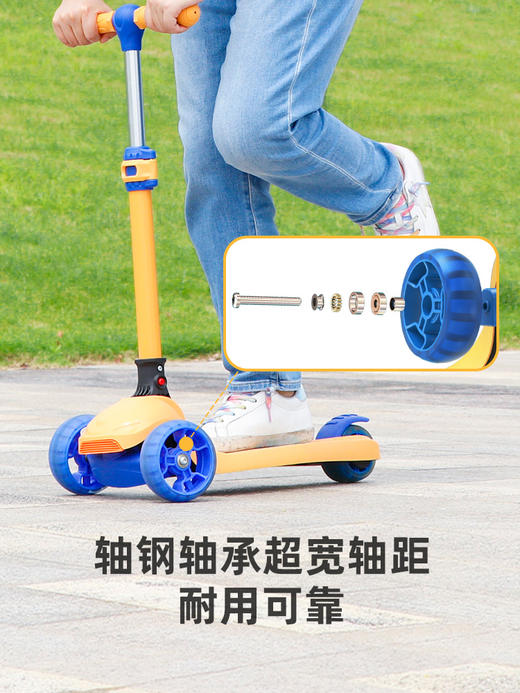 【K姐推荐】【重力感应转向，安全不侧翻】GWIZ顽学儿童滑板车滑滑车男女孩踏板宽轮溜溜车3-9岁 商品图2