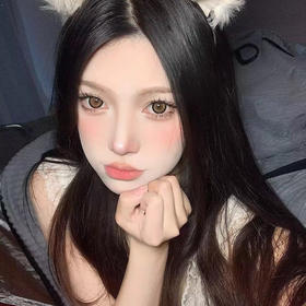 月抛 Sntty 银耀石棕 14.5 着色13.6 粗边棕狗狗眼