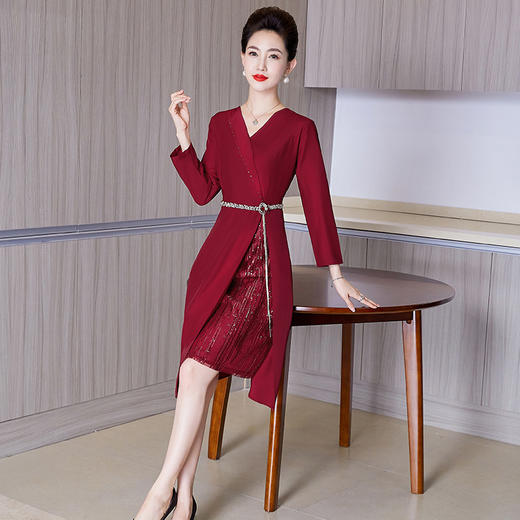 高贵优雅，婚礼时尚妈妈装喜婆婆婚宴礼服连衣裙LC-2263 商品图1