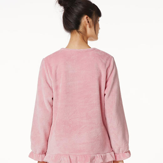 都市丽人生活家居女士特价法兰绒套装双面法兰绒厚家居服长袖睡衣LH22J2 商品图2