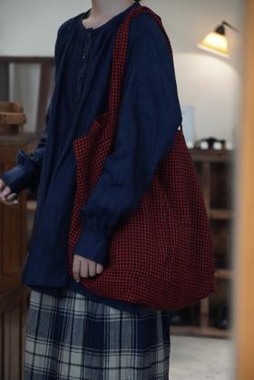 Antiquites ichi多色格纹背包