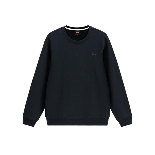 班尼路秋冬新款港风潮牌纯色袖章长袖男圆领套头休闲宽松卫衣 商品图3