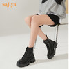 【春节不打烊】Safiya/索菲娅2022冬季新款短靴英伦风厚底高帮工装机车马丁靴女 SF24116070 商品缩略图5