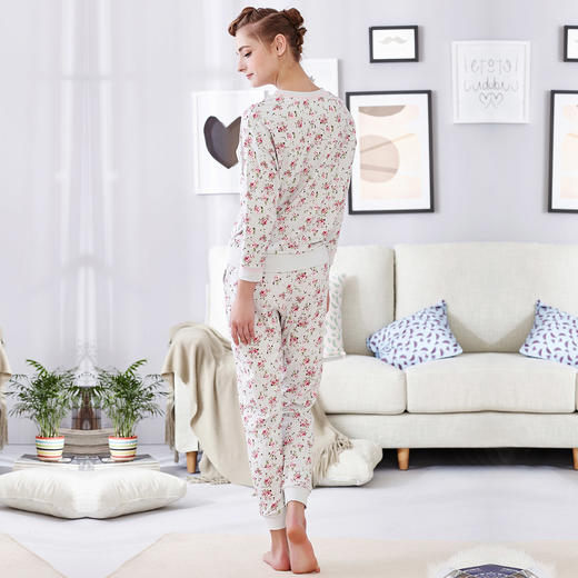 【断码特价】爱帝女式套头长袖印花休闲套装 商品图2