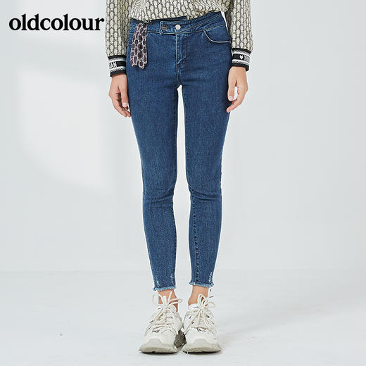 oldcolour2021秋季商场同款时尚显瘦水洗牛仔裤女N32113201 商品图3