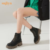【春节不打烊】Safiya/索菲娅2022冬季新款短靴英伦风厚底高帮工装机车马丁靴女 SF24116070 商品缩略图2