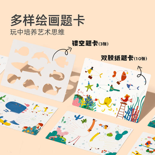 mideer弥鹿手指画颜料套装专业涂料可水洗幼儿园涂鸦画笔印泥工具 商品图4