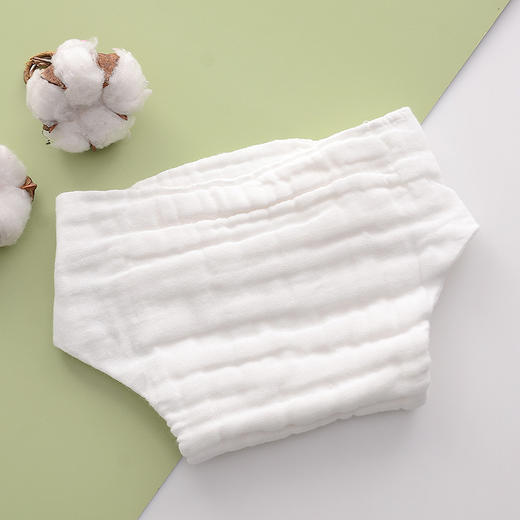 【一体式尿布 吸水防漏 穿脱方便】纯棉尿布裤卡通印花尿布立体防侧漏防水尿布裤婴幼儿宝宝纱布尿布 商品图5