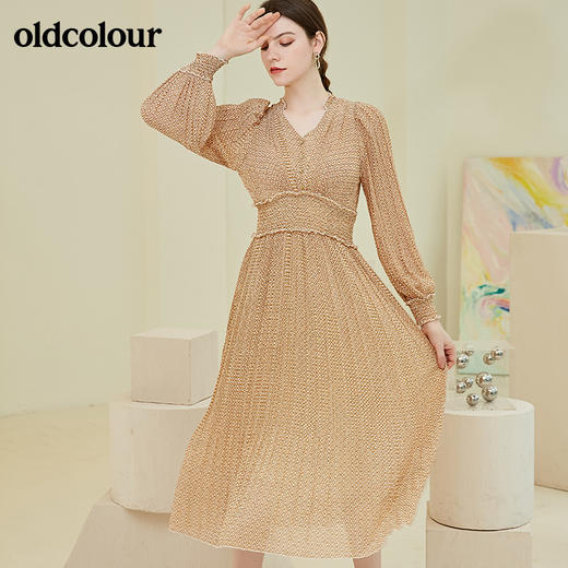 oldcolour2021秋季商场同款长袖连衣裙N32103202 商品图2