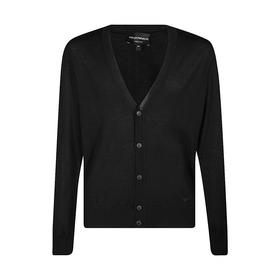 EMPORIO ARMANI 阿玛尼 男士羊毛长袖针织开衫 黑色 8N1E21 1M67Z 0999