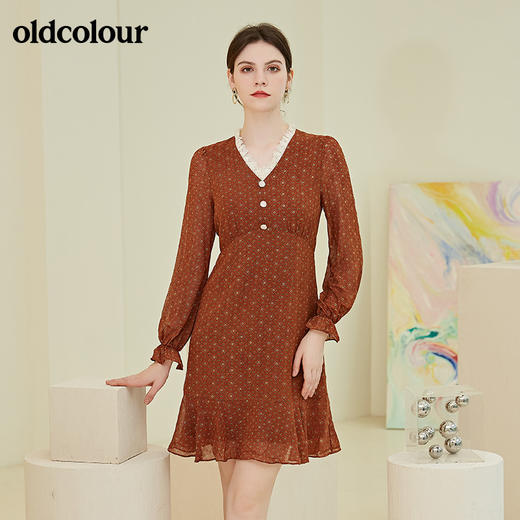 oldcolour2021秋季商场同款长袖连衣裙N32103266 商品图1