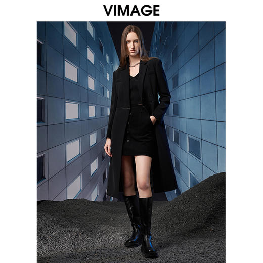 VIMAGE纬漫纪秋季新款时尚个性帅气可拆卸风衣外套V1804412 商品图1