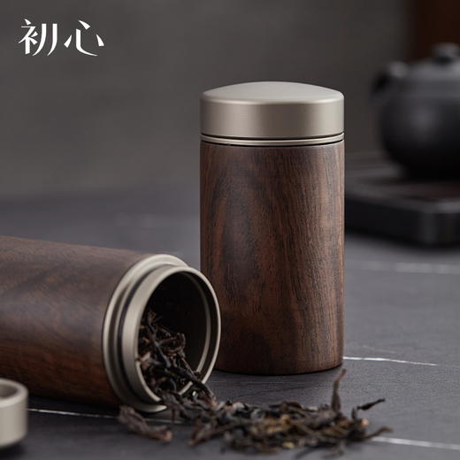 初心| 黑檀茶叶罐整木 商品图0