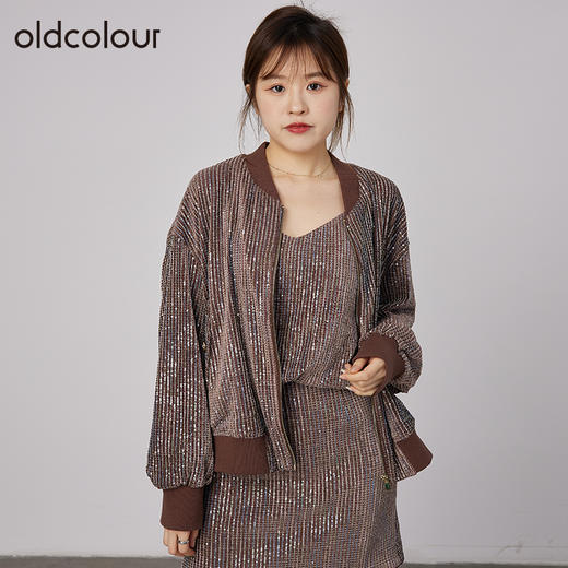 oldcolour秋商场同款纯色小个子休闲气质短外套女N32041233 商品图3