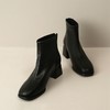 ZHR裸靴女2024年秋冬方头粗跟爆款小短靴时通勤尚百搭瘦瘦靴 A-3348 商品缩略图8