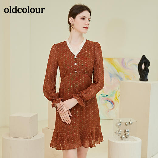 oldcolour2021秋季商场同款长袖连衣裙N32103266 商品图2