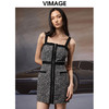 VIMAGE纬漫纪秋季新款显瘦洋气吊带连衣裙V1807424 商品缩略图5