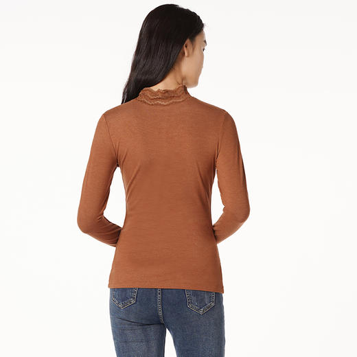 都市丽人轻暖5至15度女士发热纤维单件巴素兰发热绒薄单件上衣保暖衣LW25A2 商品图2