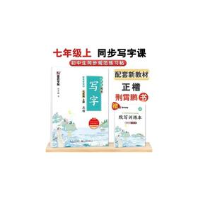2023新版大开本 墨点字帖 七年级上册 初中生同步写字