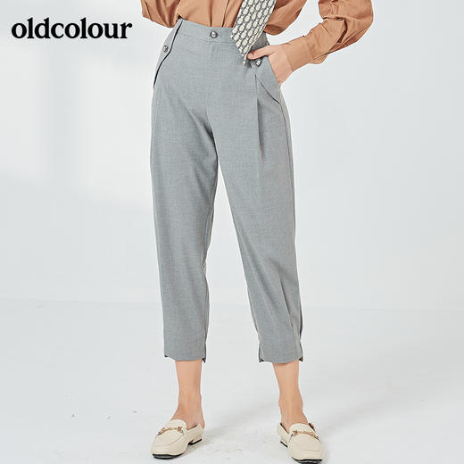 oldcolour春秋季商场同款时尚百搭休闲长裤女N32073215 商品图2
