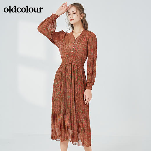 oldcolour2021秋季商场同款长袖连衣裙N32103202 商品图3