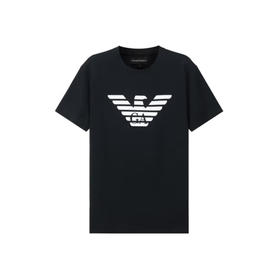EMPORIO ARMANI 阿玛尼 男士棉质徽标印花圆领短袖T恤 墨绿色 8N1TN5 1JPZZ 0569