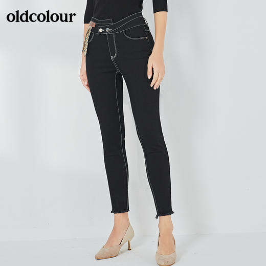 oldcolour2021秋季商场同款时尚显瘦水洗牛仔裤女N32113201 商品图1