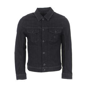 EMPORIO ARMANI EA7 阿玛尼 男士棉质徽标长袖牛仔外套 黑色 8N1B95 1DV7Z 0005