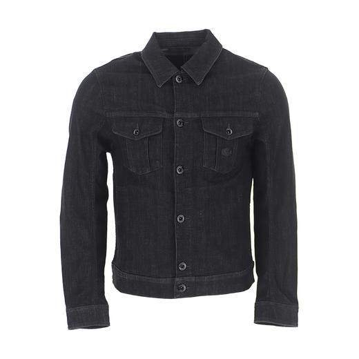 EMPORIO ARMANI EA7 阿玛尼 男士棉质徽标长袖牛仔外套 黑色 8N1B95 1DV7Z 0005 商品图0