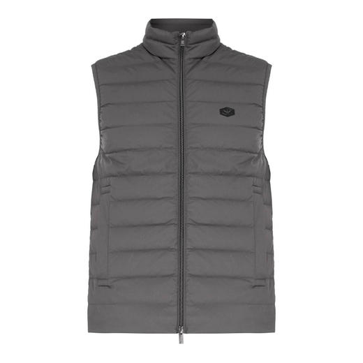 EMPORIO ARMANI 阿玛尼 男士徽标贴花羽绒马甲 灰色 8N1BQ1 1NLRZ 0633 商品图0