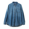 复古港味牛仔衬衫外套女秋冬百搭设计感小众长袖宽松衬衣别致上衣XG-62069 商品缩略图4