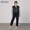 oldcolour2021秋商场同款垫肩气场拉链开衫休闲夹克外套N32041218 商品缩略图2