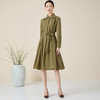 玳莎衬衫连衣裙女 秋季设计感长袖收腰显瘦气质中长款裙子 BC35303 商品缩略图3