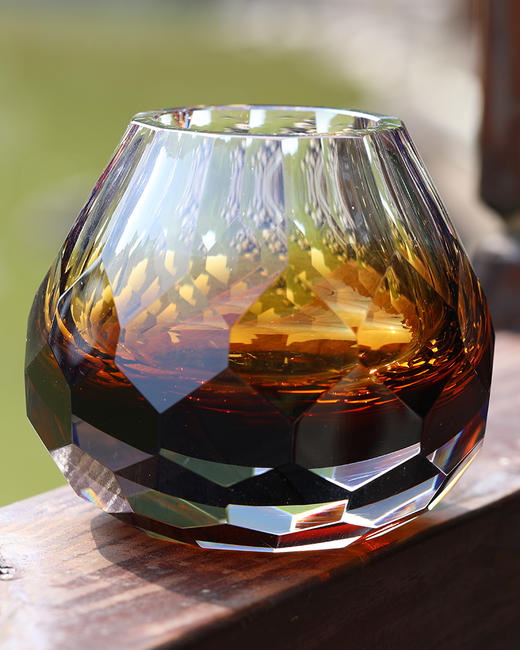 精品 磨刻钻石切面玻璃花瓶 商品图5