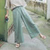 2022年新款文艺范复古双层棉麻阔腿裤女宽松直筒瑜伽休闲裤XYF-882 商品缩略图0