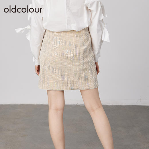 oldcolour秋商场同款高腰显瘦气质包臀半身裙N32061264 商品图3