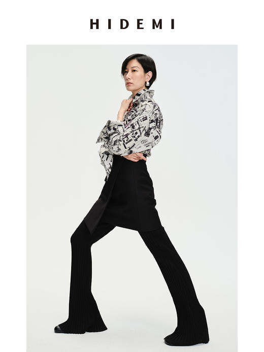 HIDEMI “我们做印花”城市剪影水洗棉廓形衬衫 商品图10