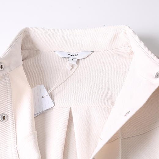 VIMAGE纬漫纪秋季新款纯色百搭收腰不规则裙摆连衣裙V1807443 商品图1