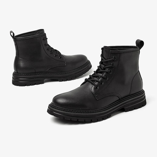 西遇马丁靴男款高帮冬季新款厚底复古潮流英伦风工装短靴子21925653 商品图2