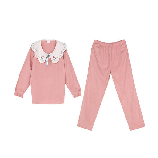 都市丽人生活家居女士海岛绒套装海岛绒厚家居服长袖睡衣LH22H4 商品图4