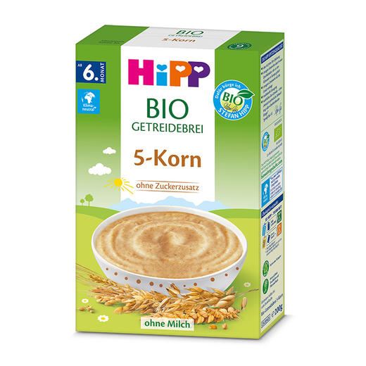 德国喜宝HIPP有机5种谷物米粉6个月+200g 天然，健康 商品图0