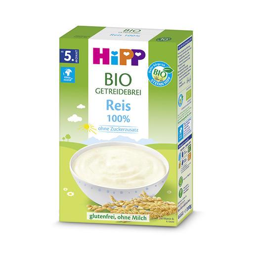 （保税区）德国喜宝HIPP 有机大米米粉5个月+ 宝宝辅食 200g/盒 商品图0